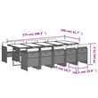vidaXL Garden Dining Set Black and brown
