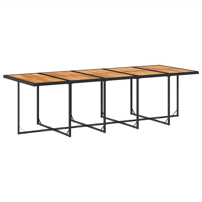vidaXL Garden Dining Set Black and brown