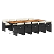 vidaXL Garden Dining Set Black and brown
