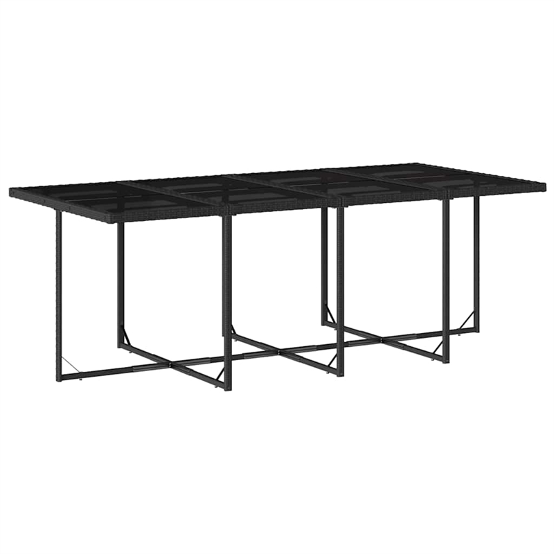 vidaXL Garden Dining Set Black PE Rattan 8-seater UV-resistant materials