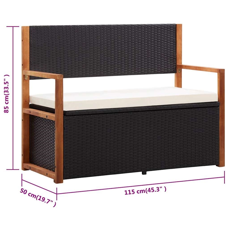 vidaXL Storage Bench 45.3