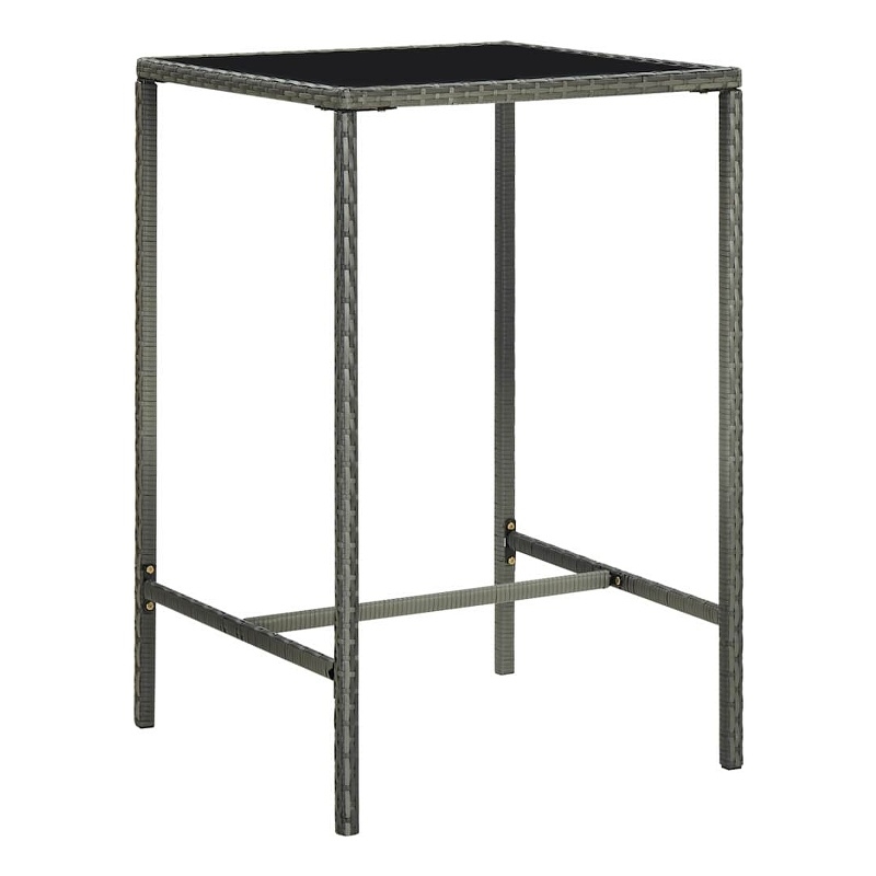 vidaXL Patio Bar Table Gray 27.6