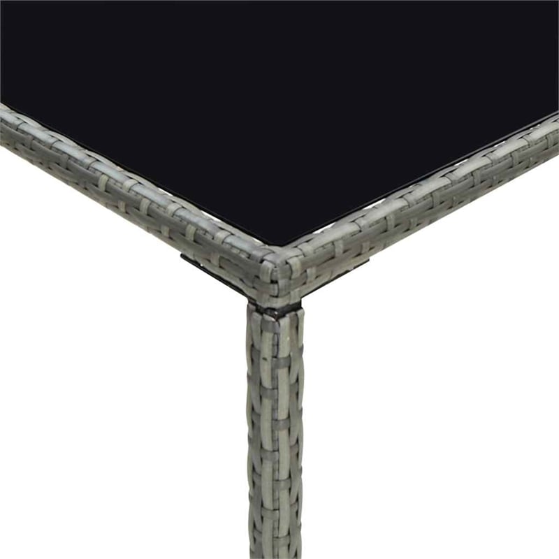 vidaXL Patio Bar Table Gray 27.6