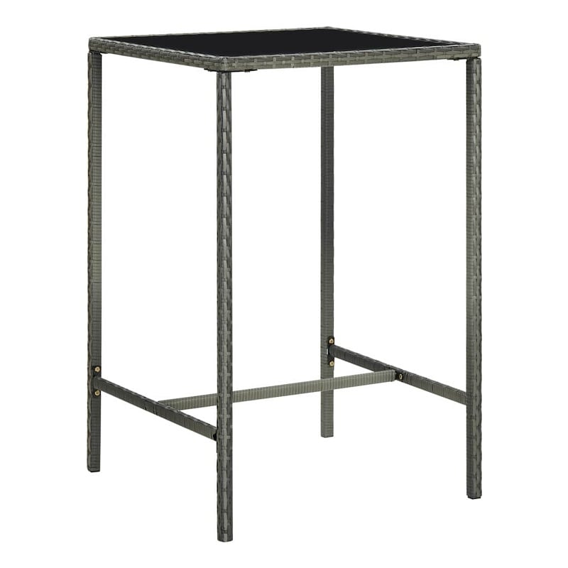 vidaXL Patio Bar Table Gray 27.6