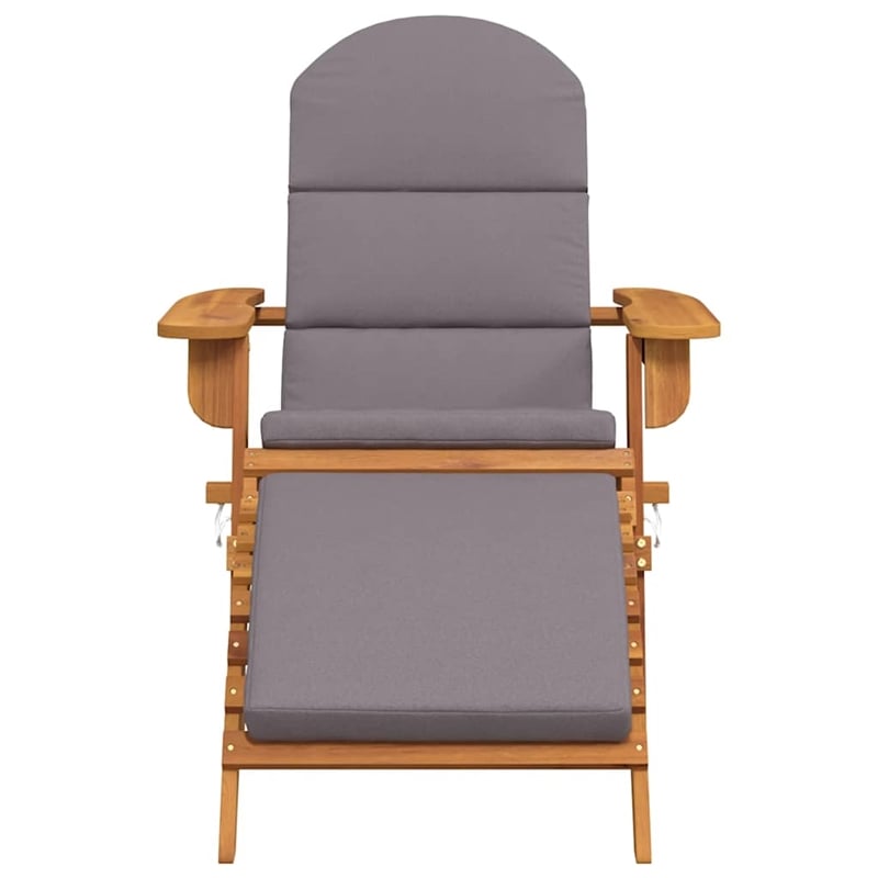 vidaXL Adirondack Patio Chair with Footrest Solid Wood Acacia