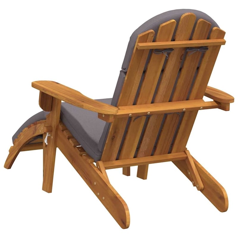 vidaXL Adirondack Patio Chair with Footrest Solid Wood Acacia