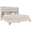 Savelle Channel Upholstered Bed Queen Off White Performance Fabric