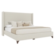 Savelle Upholstered Bed King Off White Performance Fabric