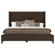 Savelle Upholstered Bed Queen Brown Performance Fabric