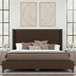 Savelle Upholstered Bed Queen Brown Performance Fabric