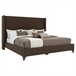 Savelle Upholstered Bed Queen Brown Performance Fabric