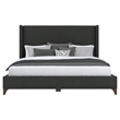 Savelle Upholstered Bed Queen Charcoal Performance Fabric