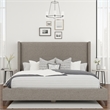 Savelle Upholstered Bed Queen Gray Performance Fabric