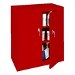 Steel Cabinets USA Counter High Cabinet in Red