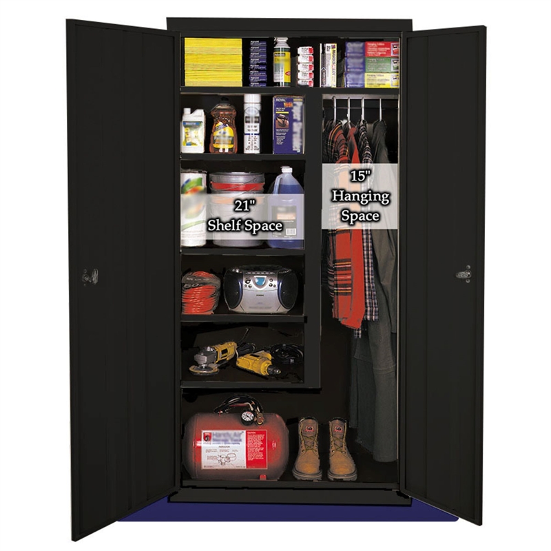 Steel Cabinets USA All Purpose Combination Cabinet in Black