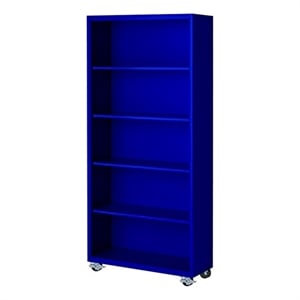 Steel Cabinets USA Mobile Bookcase in Blue