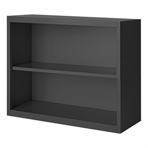 Steel Cabinets USA Stationary Bookcase in Charcoal