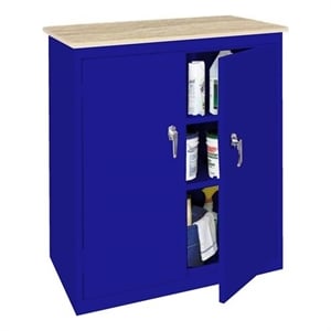 Steel Cabinets USA Counter High Cabinet in Blue
