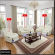 Star Home Living Breathing Leather 3-Piece Recliner Sofa Set in White