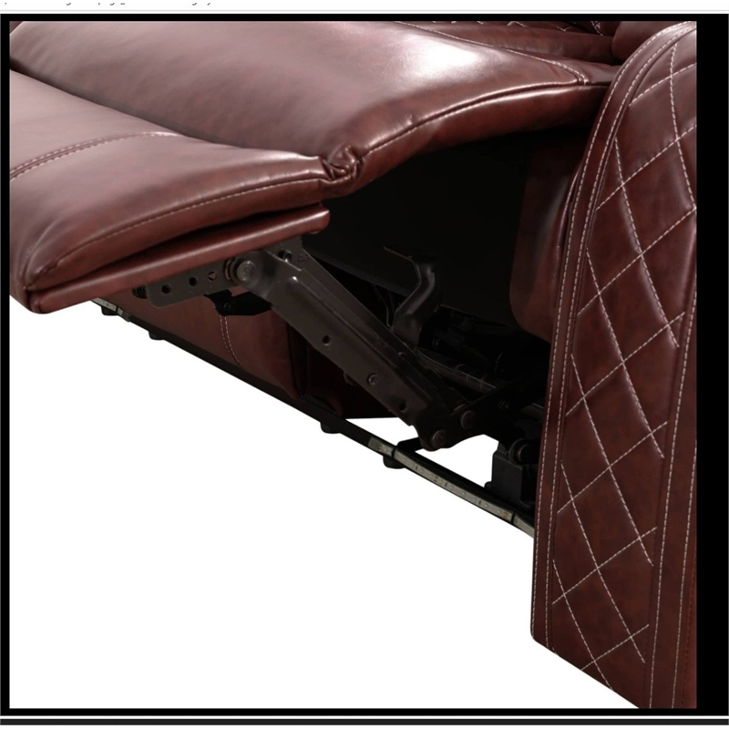 Star Home Living Breathing Leather 3-Piece Recliner Sofa Set in Brown