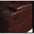 Star Home Living Breathing Leather 3-Piece Recliner Sofa Set in Brown