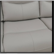 Star Home Living Breathing Leather/PVC 3-Piece Recliner Sofa Set in Light Gray