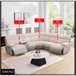 Star Home Living White/Gray Stripe Fabric and Technical Fabric Sofa Set