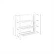 Jela Solid Wood 3 Shelf Folding Bookcase - White
