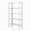 Jela Solid Wood 4 Shelf Folding Bookcase - White