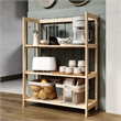 Jela Solid Wood 3 Shelf Unassembled Pantry Shelving - Unfinished