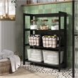 Jela Solid Wood 3 Shelf Folding Bookcase - Black