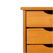 Jela Solid Wood 6 Drawer Roll Cart in Med Pine