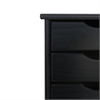Jela Solid Wood 6 Drawer Roll Cart in Black