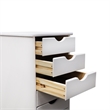 Jela Solid Wood 6 Drawer Roll Cart in White
