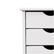 Jela Solid Wood 6 Drawer Roll Cart in White