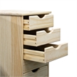 Jela Solid Wood 6 Drawer Roll Cart in Unfinished