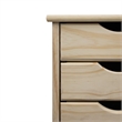 Jela Solid Wood 6 Drawer Roll Cart in Unfinished
