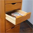 Jela Solid Wood 6+2 Drawer Roll Cart in Med Pine