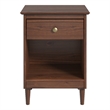 JELA Spencer 1 Drawer Nightstand in Walnut
