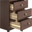 JELA Spencer 3 Drawer Nightstand in Walnut