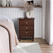 JELA Spencer 3 Drawer Nightstand in Walnut