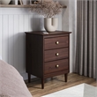 JELA Spencer 3 Drawer Nightstand in Walnut