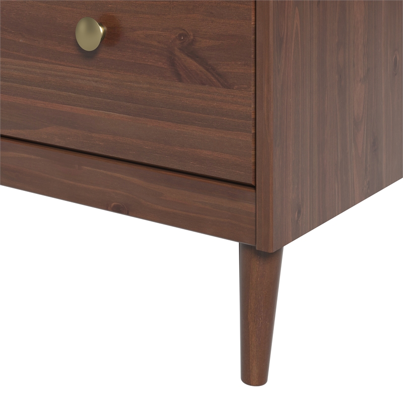 JELA Spencer 4 Drawer Dresser in Walnut