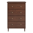 JELA Spencer 4 Drawer Dresser in Walnut