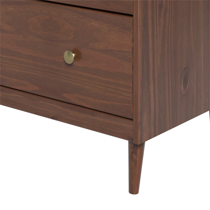 JELA Spencer 6 Drawer Dresser in Walnut