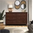 JELA Spencer 6 Drawer Dresser in Walnut