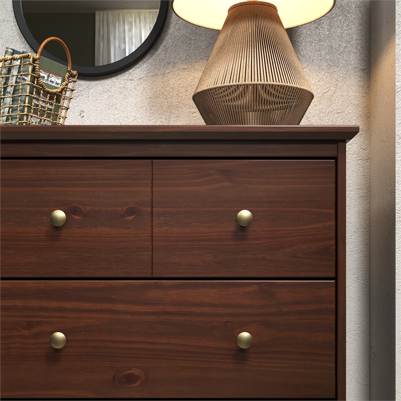 JELA Spencer 6 Drawer Dresser in Walnut