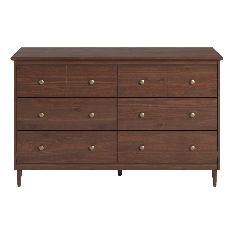 JELA Spencer 6 Drawer Dresser in Walnut