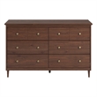 JELA Spencer 6 Drawer Dresser in Walnut