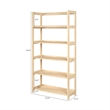 Jela 5 Shelf Bookcase in Natural